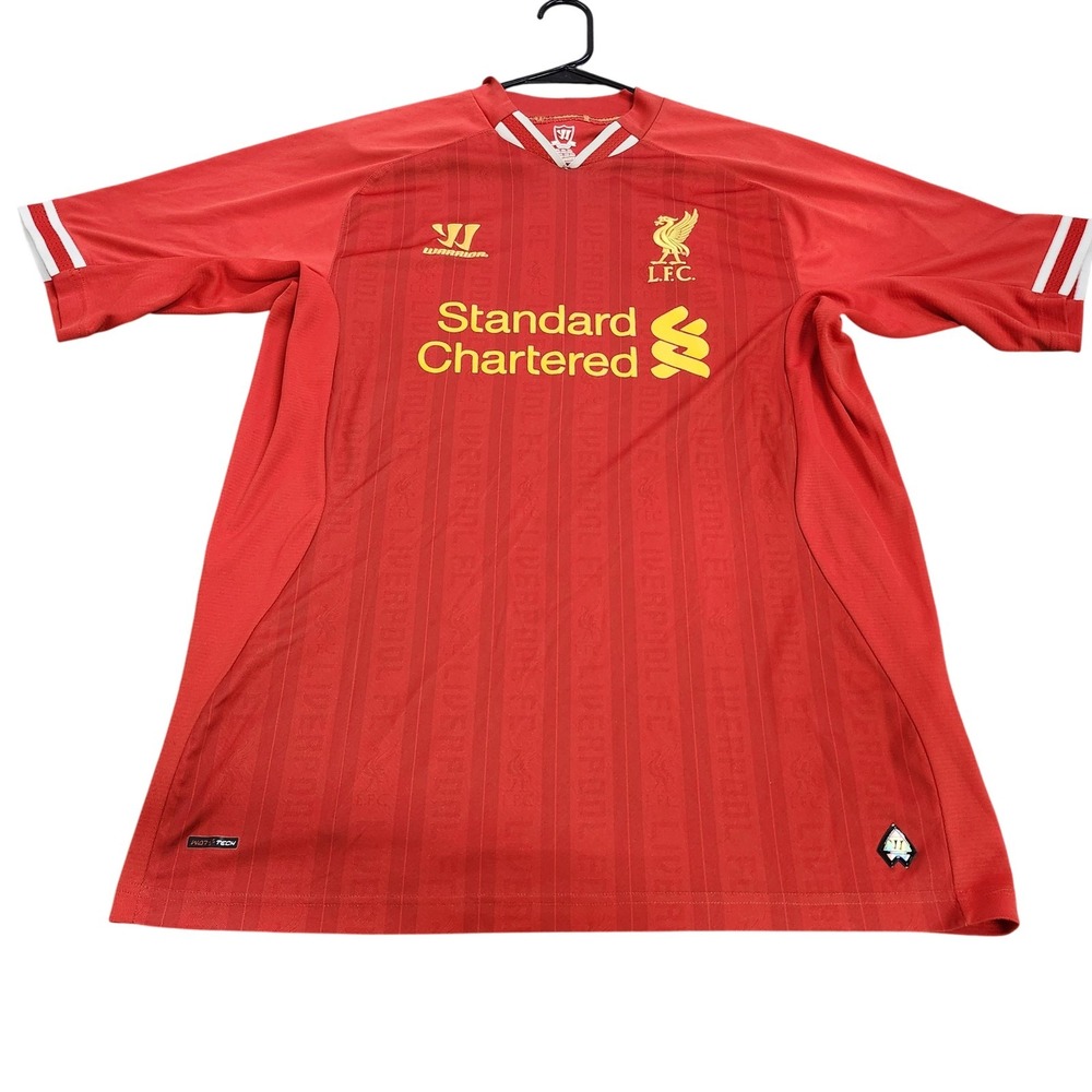 Liverpool Jersey Mens XL Red Soccer Football Home Standard Chartered Warrior